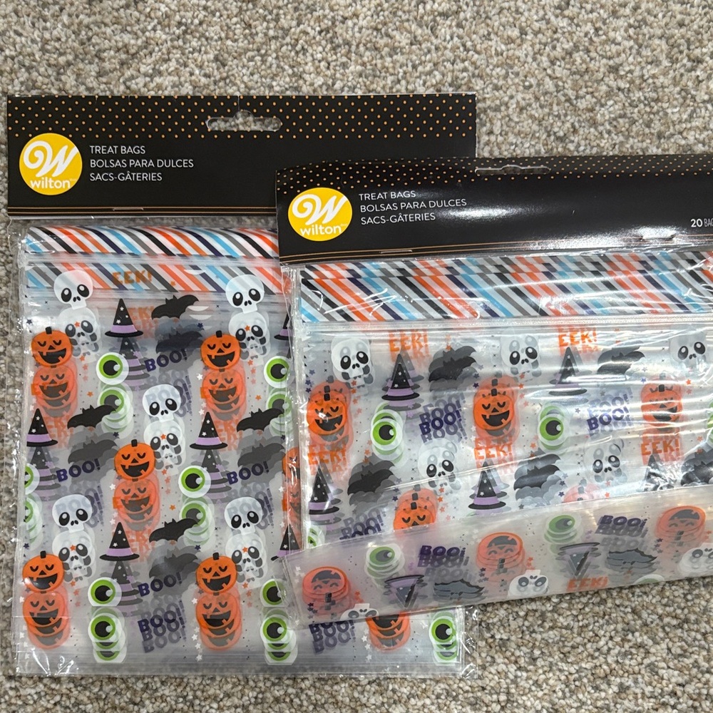 Wilton Spooky Halloween Treat Bags - Orange, Black, Green